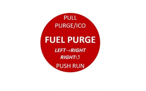 Revised purge valve label