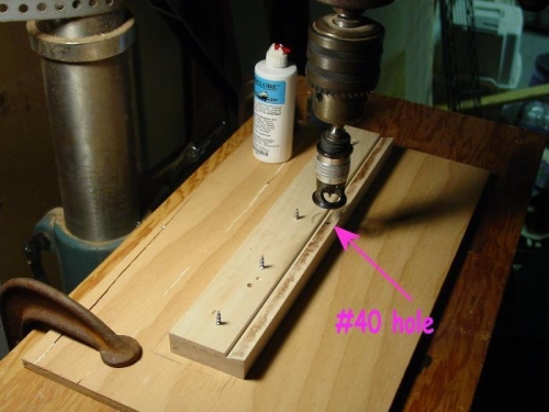 AEX Csk Jig on the drill press