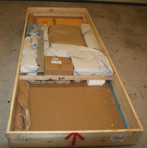 The fuselage crate