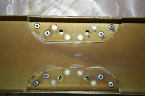 Flush rivets Upper Spar Cap