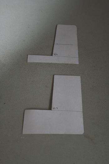 Cardboard template angles