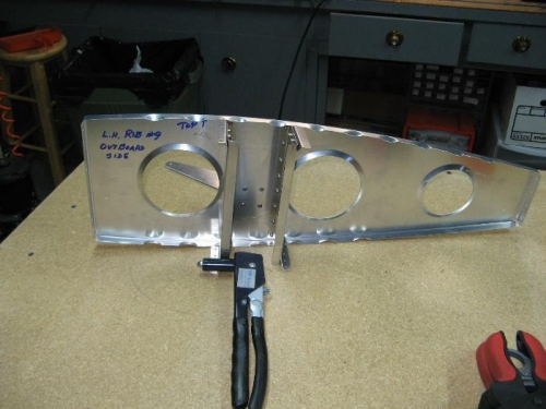 Completed LH Aft Rib #9 Assembly