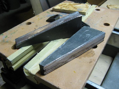 Hand sawn counterbalance weights
