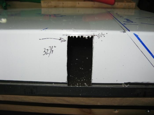 Drilled across top, used snips on sides, filed smooth.