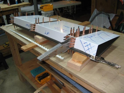 Counterbalance Assembly in place, holes deburred.