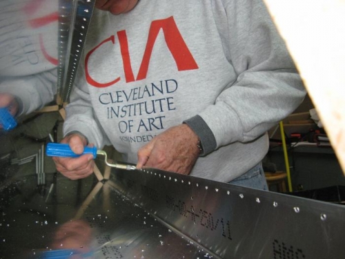 Deburring inside of flap