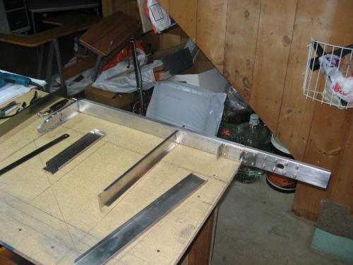 Drew lines on table using skin pilot holes