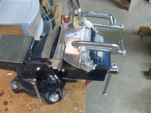 Drilling through angle piece