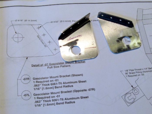 Completed Gascolator Mount rackets