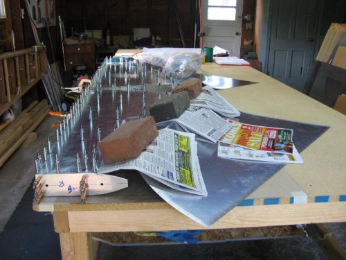 Top skin is drilled and clecoed