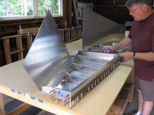 Mark rib centerlines on bottom