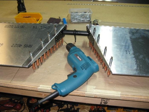 Root Rib Assembly clecoed in place