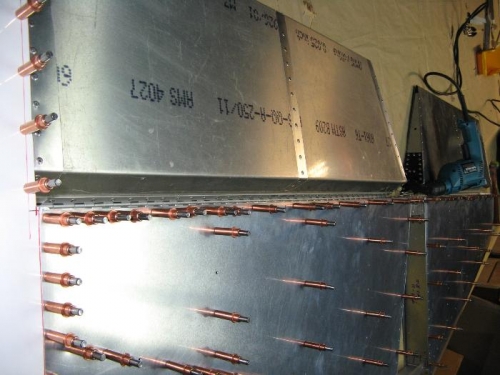 Tip drilled and clecoed to tip rib