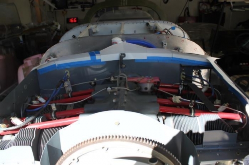 Examples of taping trimmed templates to baffles.