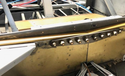 A familiar sight, but this time its not coming out anymore.  38 bolts. 6 done so far.