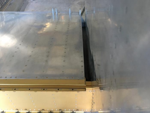 Eventually will drill for nutplates to secure the lower overlapping skins.