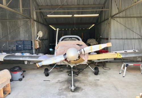 Admire my RV6-A permanently sitting on its own gear finally.