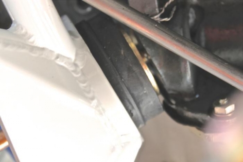 Poor picture but it shows a misalignment. Not. The washer was too high. A  3/8 bullet aligned it.