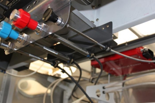 Sub panel Adel clamps support the cables.