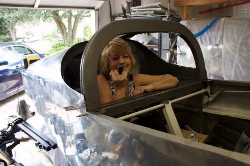 I'm thinking she is using the bucking bar as a middle finger.