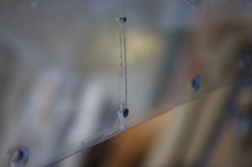 The area between the lines was the depth of the crack. Now it is crystal clear.