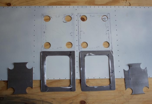 Drilled skin holes to line up with the 1/2 inch undersize line then Dremel cut between them.