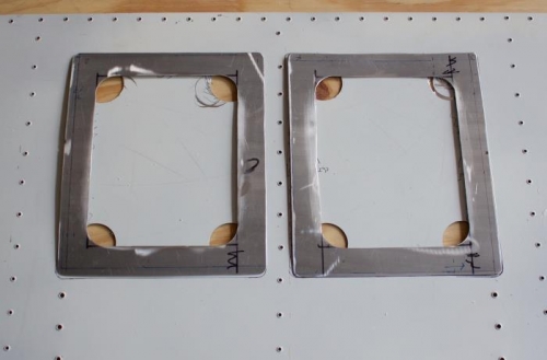 White cutouts are laying in place for picture.