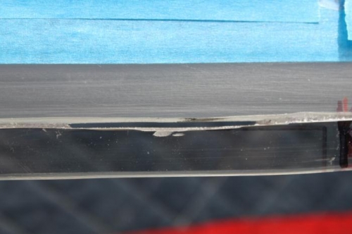 Top line is the finish cut edge. I like it.