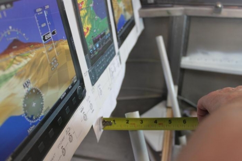 Plan for clearance under pulled back throttle knob.