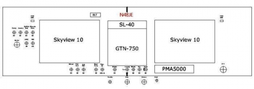 This is possible if I move the PMA5000 under the co pilot EFIS.