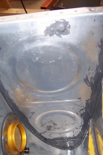 After pulling off the blue tape