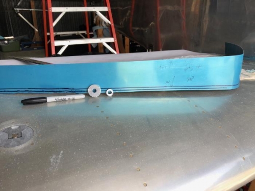 Left fairing after transferring fuselage profile to it.