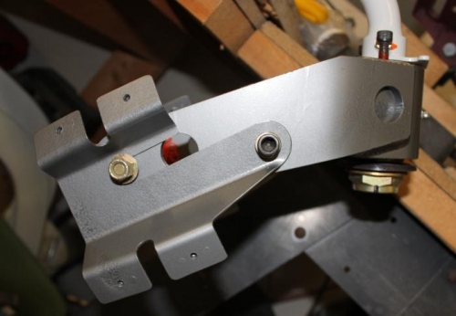 Fairing mounting brackets. Also, you can see red vibra-tite drying on the hex bolts.