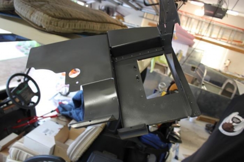 That box on top of cooler opening is another doubler that used a backing strip to rivet correct holes.