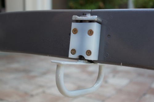 Slight pull down to rotate to closed position., Will add anti chafe tape under the contact area.