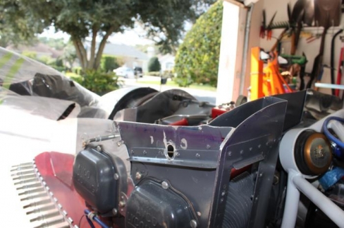 Tested the oil cooler and it still fits with clearance.  Need to make a brace fr #4 cyl to rear baffle