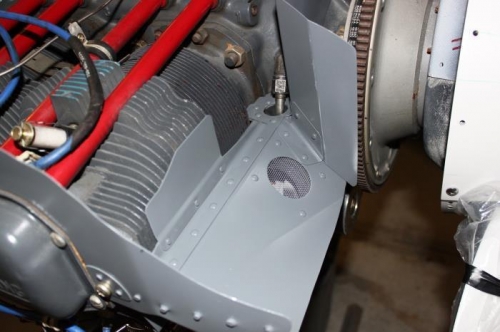 Cabin heat air intake attached to forward right ramp. Damn CS oil line rubber gasket is a bitch.