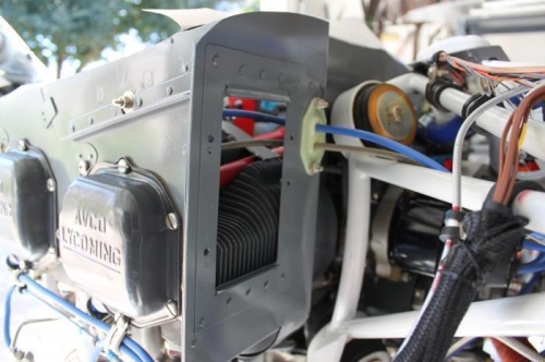 Left rear ready for oil cooler