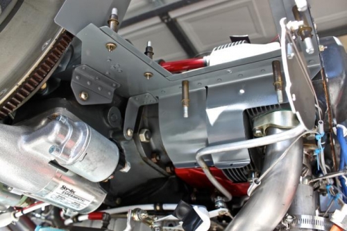 Underside of left intake ramp ready to attach plenum with 8 screws. Note its open across front.