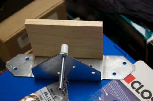 Attach wood with 2 #6 x 1/2 screws. Don't need to file pointy ends,but I did. Easy..