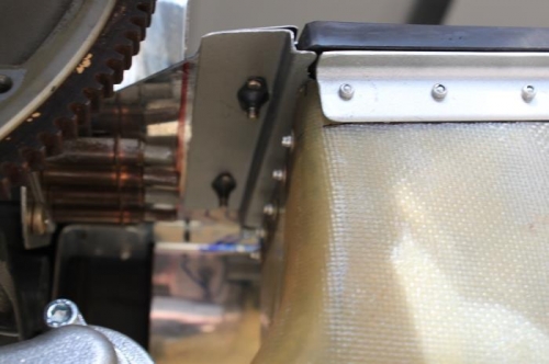 Typical plenum attach points to inlet ramp with nutplates.