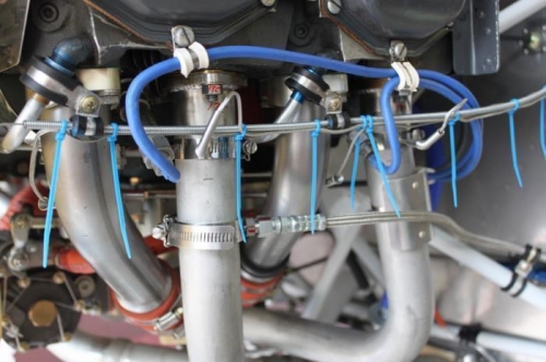 Temporary blue zip ties to see how I like the route.