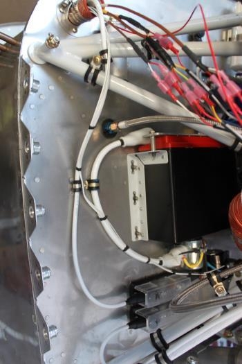 Tied the wires to the firewall.