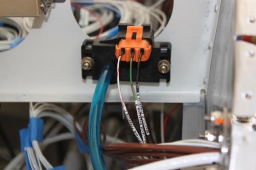 Labeled&crimped weather-sealed connections. C is 5v;B is MP, A is Ground.