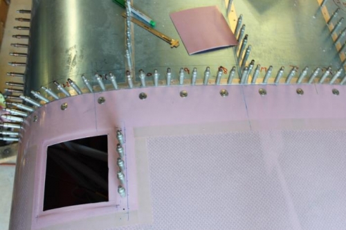 Need to trim and fit the actual oil door.