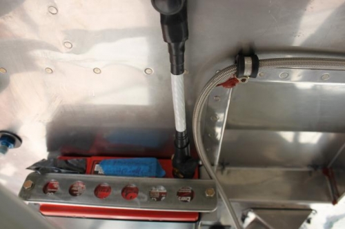 Odyssey came with a 90 degree attachment for this kind of hookup.