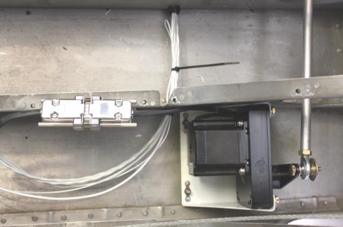 Roll servo used a DB9 connector to carry all wires to center fuselage. Ran fwd and aft then.
