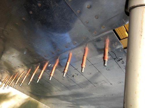 Enlarged holes to #30