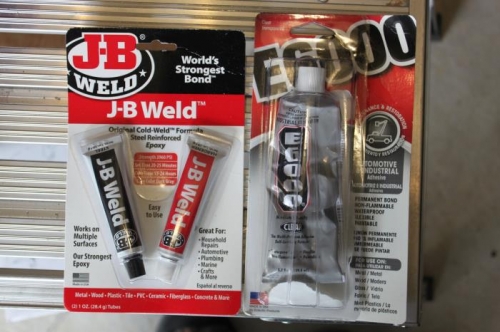 JB for securing hinge. E6000 to perm attach intake ramps.