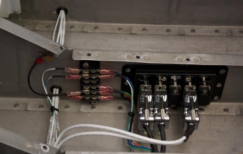 11 wires from each stick. Harness forward has specific functions for each stick using 9 wires.